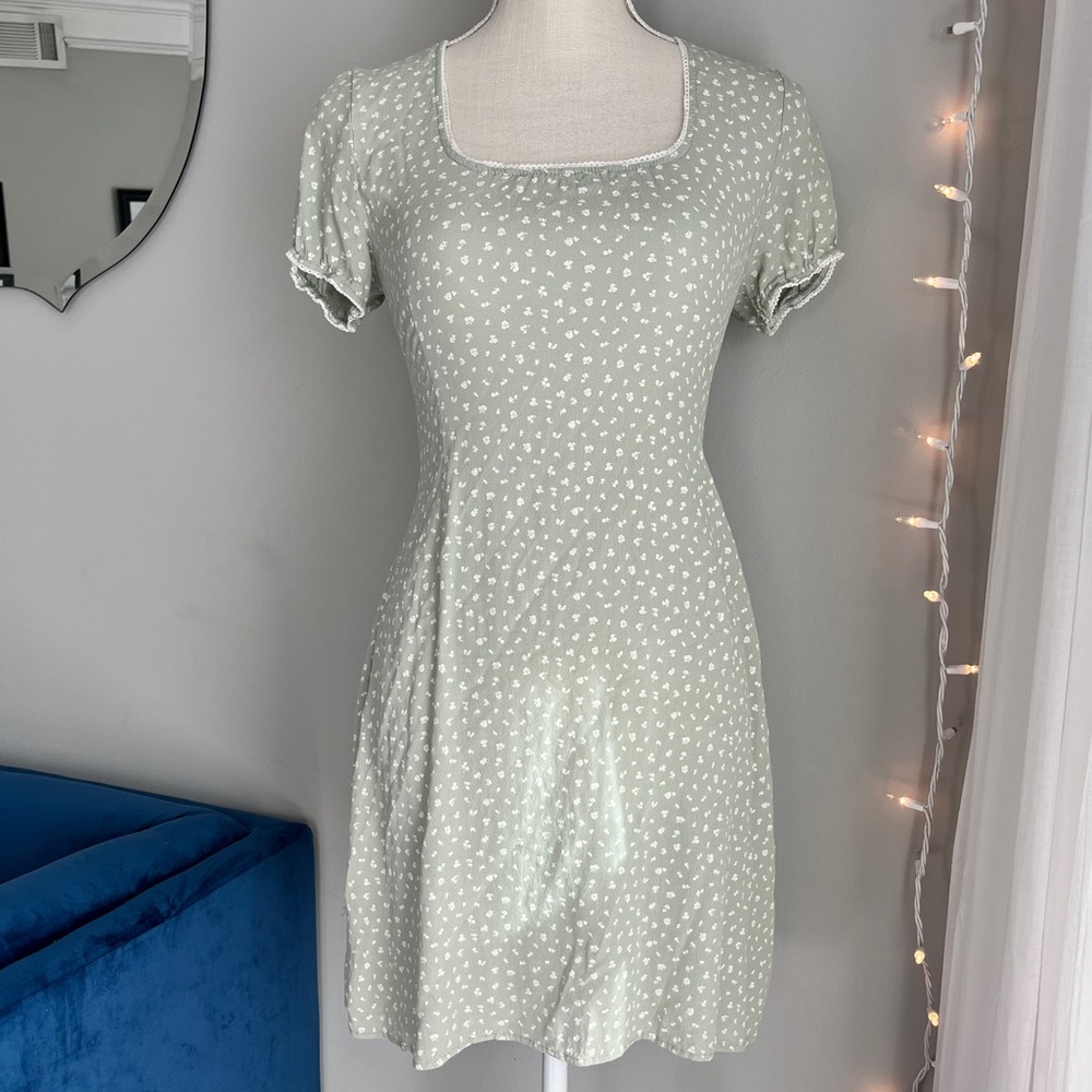brandy melville light sage green sundress ♡